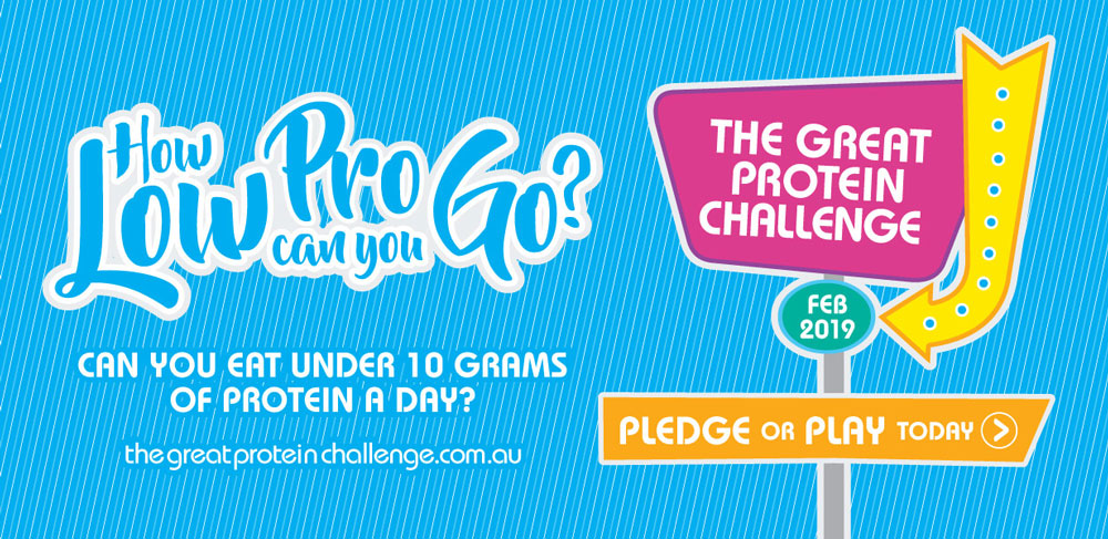 Australians with a rare genetic disease live on only 1 to 8 grams of protein a day. The Great Protein Challenge asks Australians to walk in their shoes for 24 hours*